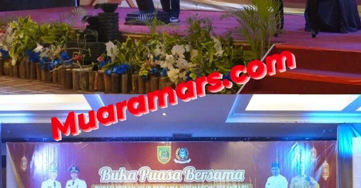 Bupati Rohil Afrizal Sintong, Jajaran OPD dan Mahasiswa Rohil (Hipemarohi) Buka Bersama