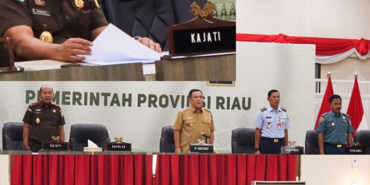 Wakajati Riau Hadiri Rakor Ketersediaan Bahan Pokok & Kesiapan Arus Mudik Lebaran Tahun 2024 Provinsi Riau