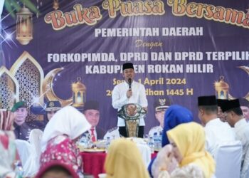 Forkopimda Rohil, DPRD Aktif dan Baru Terpilih Buka Puasa Bersama