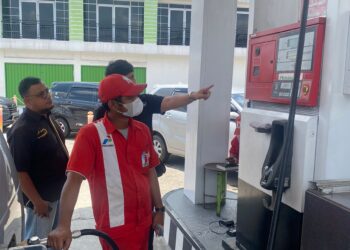Polres Kampar lakukan Pengecekan Pendistribusian dan penyaluran BBM di SPBU Bangkinang