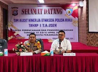 Kegiatan Pembukaan Audit Kinerja Itwasda Polda Riau Tahap I TA. 2024 di Polresta Pekanbaru