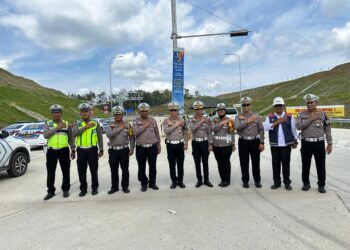PJU Ditlantas Polda Riau Lakukan Pengecekan Tol Pekanbaru Bangkinang Hingga Tol XIII Koto Kampar