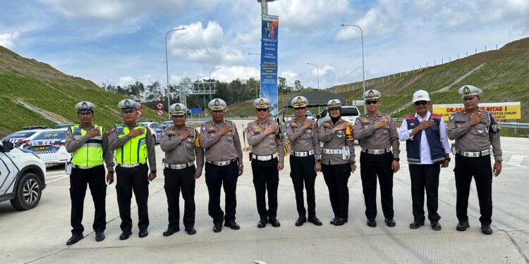 PJU Ditlantas Polda Riau Lakukan Pengecekan Tol Pekanbaru Bangkinang Hingga Tol XIII Koto Kampar