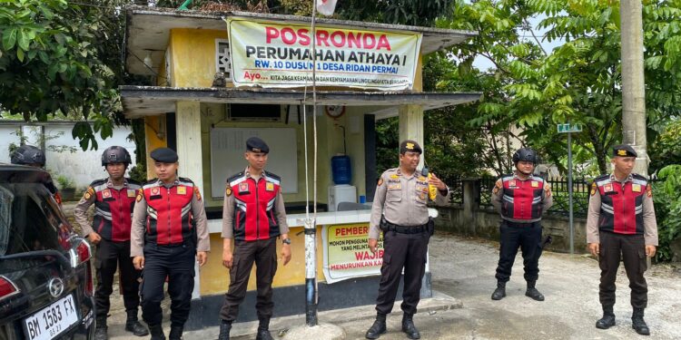 Polres Kampar Patroli di Pemukiman Masyarakat Saat Ditinggalkan Mudik