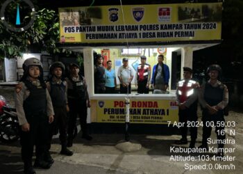 Menjelang Idul Fitri 1445 H, Sat Samapta Berikan Rasa Aman dan Nyaman pada Masyarakat Kampar