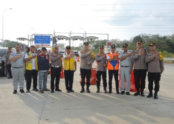 Pantau Arus Mudik” Kapolres Kampar Terima Kunjungan Kapolda Riau Dipos Pam XIII Koto Kampar