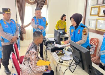 Kapolres Pelalawan Awasi Proses Penerimaan Calon Anggota Polri di Mapolres Pelalawan