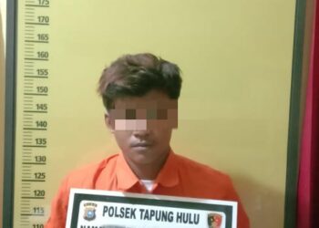 Pelaku Pencabulan di Amankan Warga, dan Diserahkannya ke Polsek Tapung Hulu