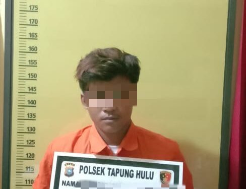 Pelaku Pencabulan di Amankan Warga, dan Diserahkannya ke Polsek Tapung Hulu