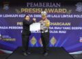 Dirlantas Polda Riau KBP Taufiq Lukman Nurhidayat, SIK,. MH Raih Presisi Award Dari LEMKAPI