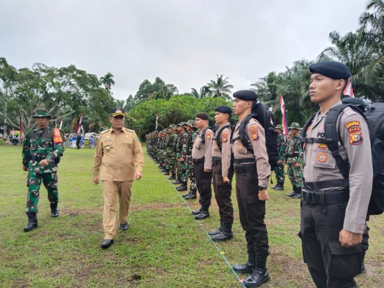 Kapolsek Kuantan Hilir Hadiri Upacara Pembukaan Satgas TMMD ke-120 Kodim 0302/Inhu TA 2024