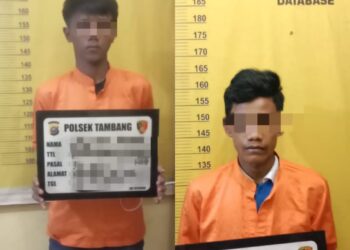 Dua Pelaku Jambret Rrmaja Asal Tualang di Tangkap Massa Berujung di Jeruji Besi