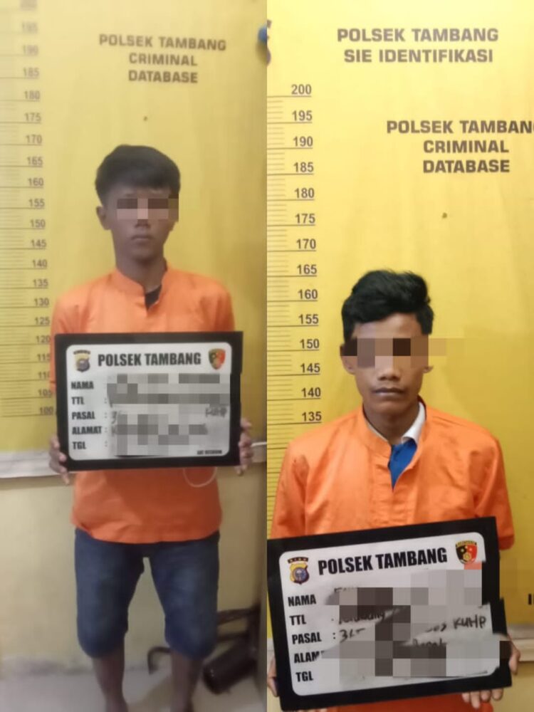 Dua Pelaku Jambret Rrmaja Asal Tualang di Tangkap Massa Berujung di Jeruji Besi