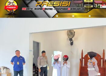 Sat Lantas Polres Kuansing Bersama ISDC Gelar Police Go To School di Pondok Pesantren Al-Tsuraya