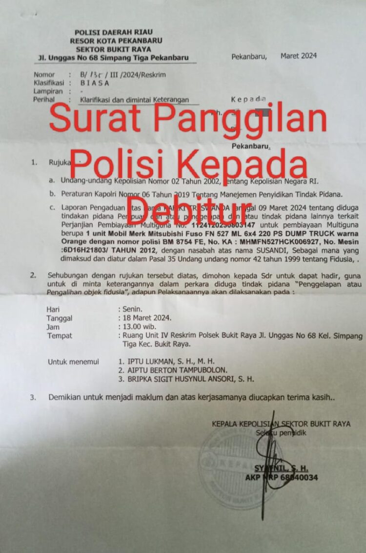 Waduh!! PPRI Angkat Bicara Terkait Wom Finance Polisikan Debitur