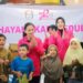 Sapa Pengungsi Banjir Bandang Sumbar, Ketum Bhayangkari Hibur Anak-anak Pengungsi