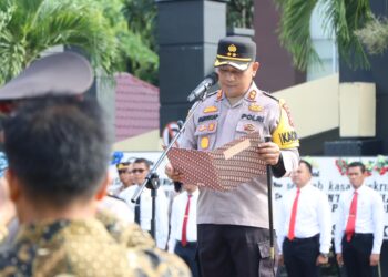 Kapolres Kuansing Pimpin Langsung Sertijab Kabag, Kasat Dan Kapolsek
