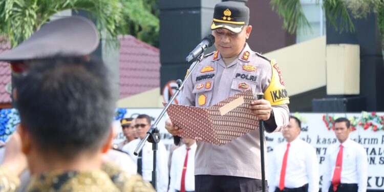 Kapolres Kuansing Pimpin Langsung Sertijab Kabag, Kasat Dan Kapolsek