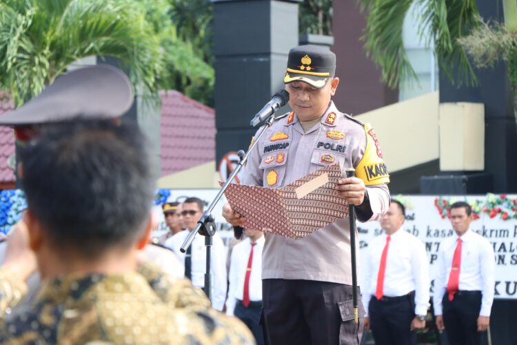 Kapolres Kuansing Pimpin Langsung Sertijab Kabag, Kasat Dan Kapolsek