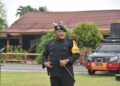 Dansat Brimob Riau Terjunkan Ratusan Personel Amankan Kunker Presiden RI Joko Widodo ke Kota Dumai