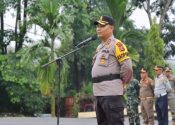 Polres Kuansing gelar Apel Sinergitas Kunjungan Presiden RI Tahun 2024