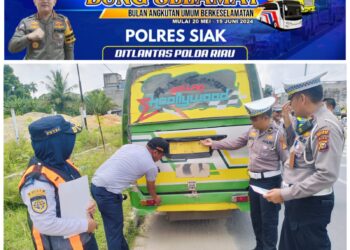 Unit Lantas Polsek Tualang Polres Siak Gelar Giat Bung Selamat
