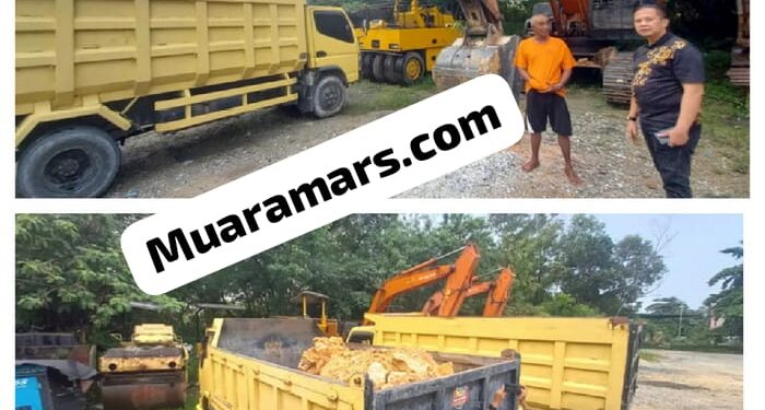 Truk Angkut Tanah Urug dan Satu Excavator Ditangkap Polisi