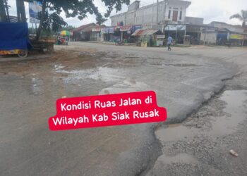 Ruas Jalan di Kecamatan Tualang Rusak Parah, PUPR Siak Kemana Aja