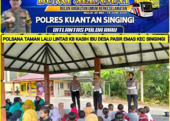 Satlantas Polres Kuansing Unit Kamsel Adakan Giat Polsanak di Taman Lalu Lintas Mapolres Kuansing