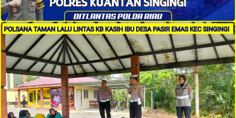 Satlantas Polres Kuansing Unit Kamsel Adakan Giat Polsanak di Taman Lalu Lintas Mapolres Kuansing