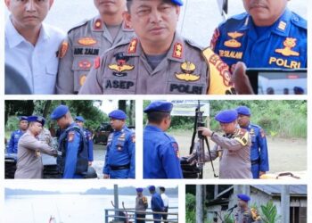 Kesiapan Pengamanan Pilkada, Kapolres Siak AKBP Asep Sujarwadi Pimpin Apel Kesiapan Personil dan Peralatan di Mako Polairud Polres Siak