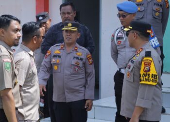 Pastikan Terlaksana Dengan Aman, Kapolres Inhu Pantau Lokasi PSU di Sei Lala