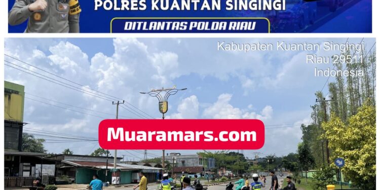 Sat Lantas Polres Kuansing Gelar Pengaturan dan Patroli  Bung Selamat Jelang Shalat Jumat di Masjid Agung