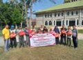 Jelang HUT Bhayangkara Ke-78 Kapolsek Siak Hulu Pimpin Giat Bakti Relegi Dan Beri Bantuan Sembako