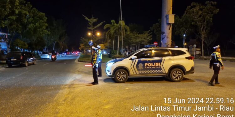 Jelang Pilkada Kabupaten Pelalawan Polres Pelalawan Gelar Patroli Blue Light