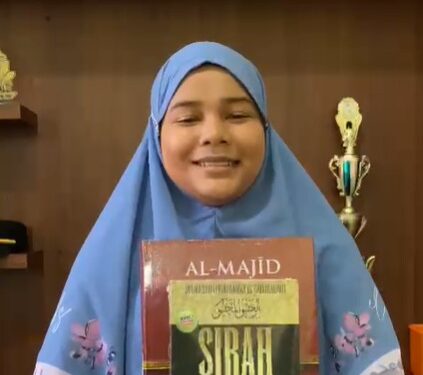 Gadis Manis Pengaji Al-Quran Diangkat Anak Asuh Polsek Perhentian Raja