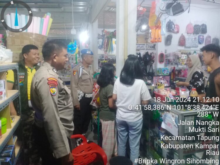 Antisipasi 3C, Polsek Tapung Gencar Laksanakan Patroli Dialogis