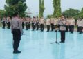 Polres Kampar Gelar Upacara Ziarah dan Tabur Bunga Dalam Rangka Hari Bhayangkara Ke-78