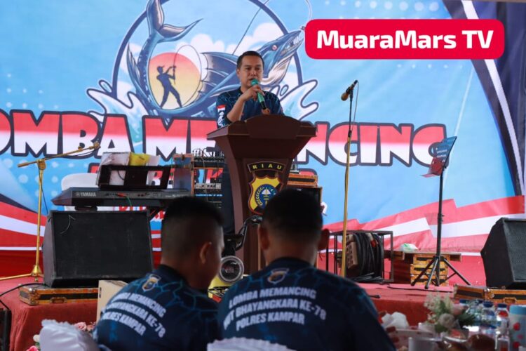Sambut Hari Bhayangkara Ke-78, Polres Kampar Gelar Lomba Mancing