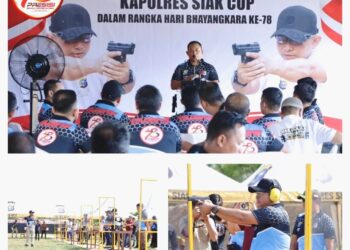 Kapolres Siak AKBP Asep Open Tuornament_ Menembak”  Dalam Rangka Hari Bhayangkara Ke 78