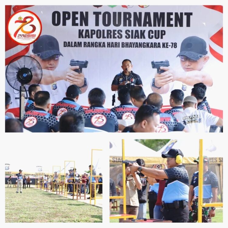 Kapolres Siak AKBP Asep Open Tuornament_ Menembak” Dalam Rangka Hari Bhayangkara Ke 78