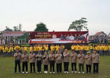 Meriahkan hari Bhayangkara ke 78, Polda Riau gelar Olahraga bersama TNI-Polri dan Pemerintah Provinsi Riau