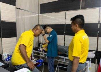 Bidddokkes Polda Riau Cek Kesehatan Keseluruhan Personel Polres Kampar