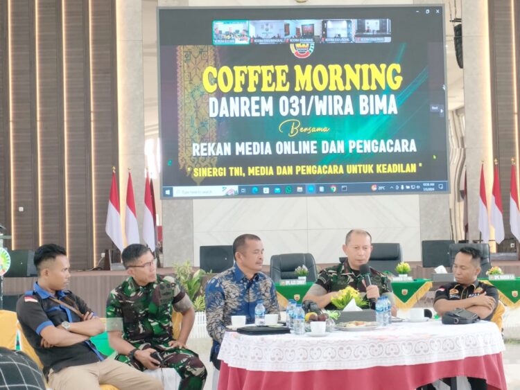 Korem 031/WIB Bersinergis Bersama Media Online dan Pengacara Basmi Mapia Tanah