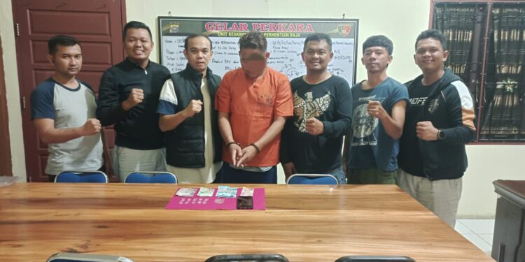 Polsek Perhentian Raja, Tangkap Pelaku Pengedar Narkoba di Desa Kapau Jaya