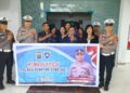 Sat Lantas Polres Kuansing Gelar Minggu Kasih di Gereja GPIB Efrata Sungai Jering