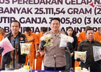 Ditresnarkoba Polda Riau Musnahkan 25 Kg dan 34 Ribu Butir Pil Ekstasi