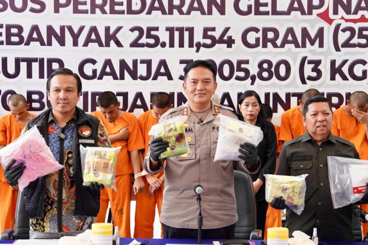 Ditresnarkoba Polda Riau Musnahkan 25 Kg dan 34 Ribu Butir Pil Ekstasi