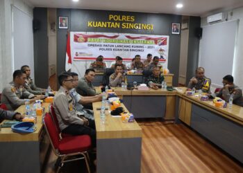 Polres Kuansing Gelar Rapat Koordinasi Eksternal Operasi Patuh Lancang Kuning 2024