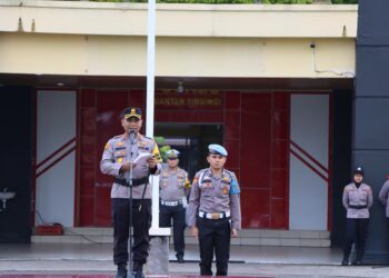 Polres Kuansing Laksanakan Apel Gelar Pasukan Ops Patuh Lancang Kuning 2024